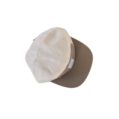 Cotton Five-Panel Hat in Sand