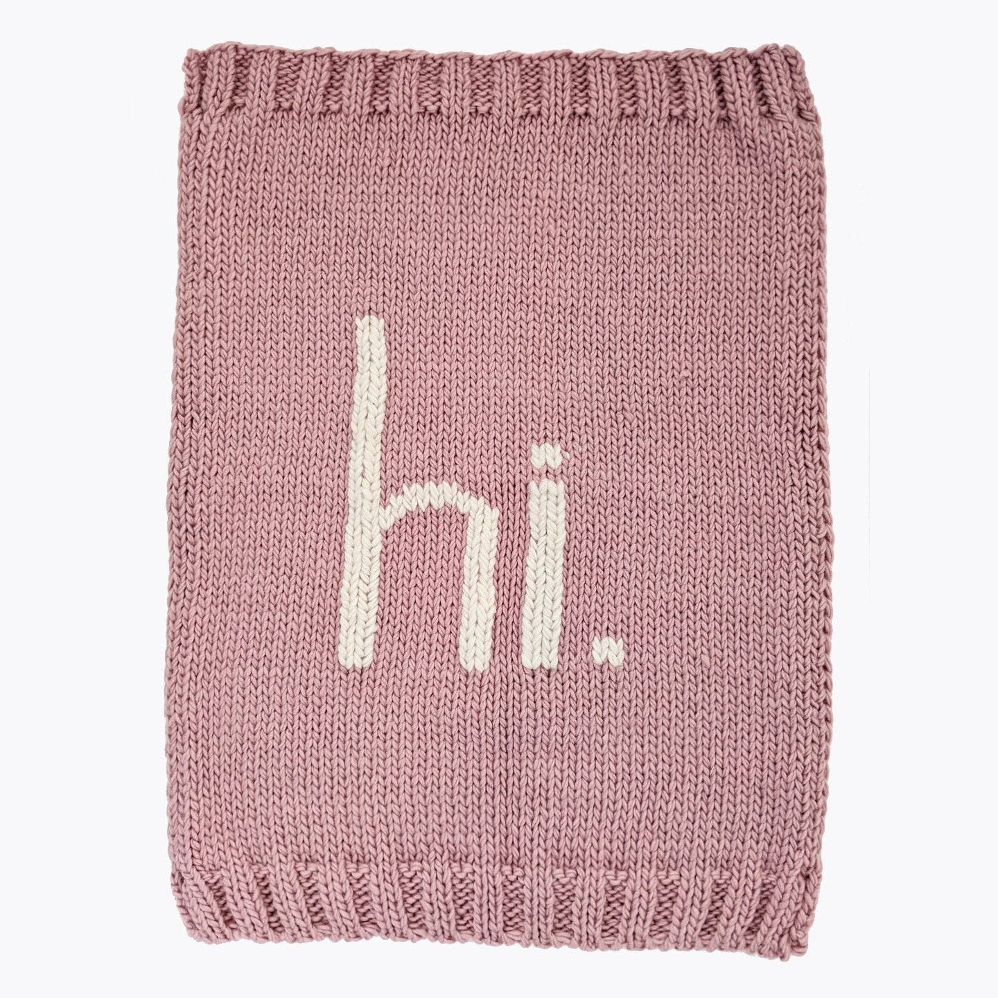 hi. Hand Knit Blanket-Rosy Pink