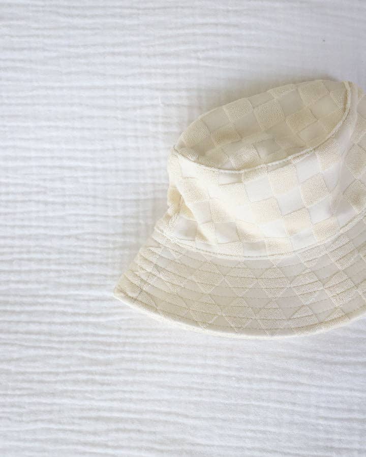 Terry Bucket Hat in Salt Check