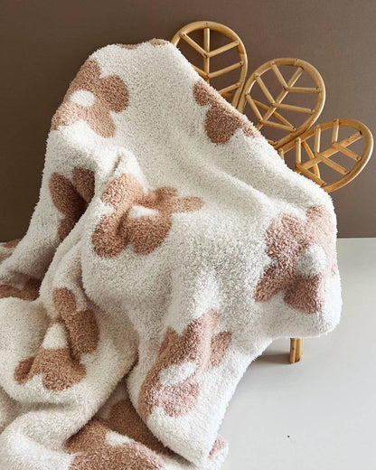 Daisy Baby Blanket-Latte