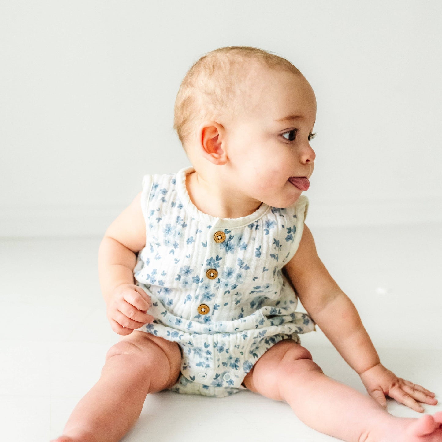 Organic Bubble Onesie - Periwinkle