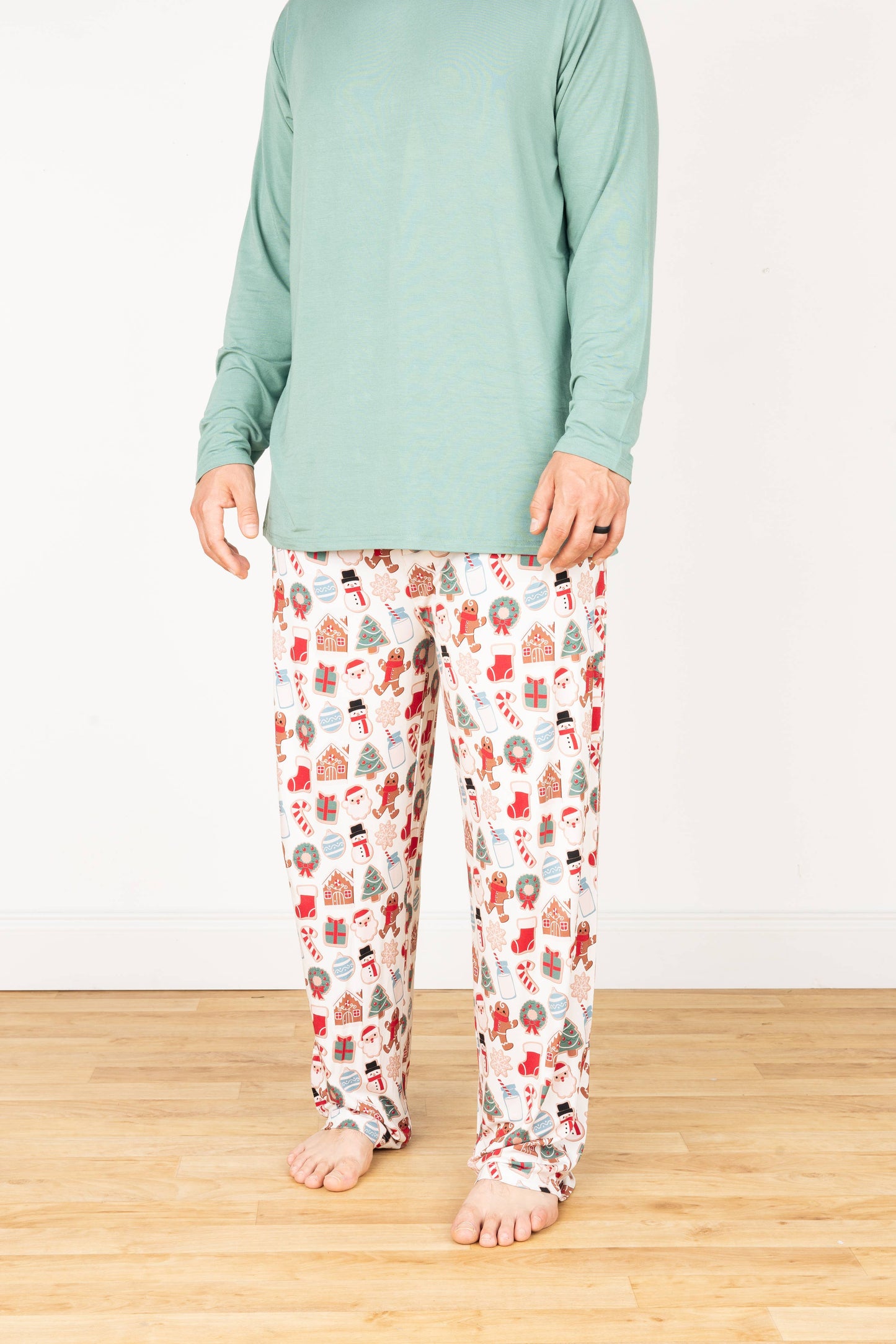 Milk and Cookies Christmas Mens Pajamas Pants