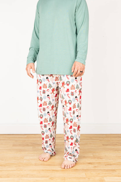 Milk and Cookies Christmas Mens Pajamas Pants