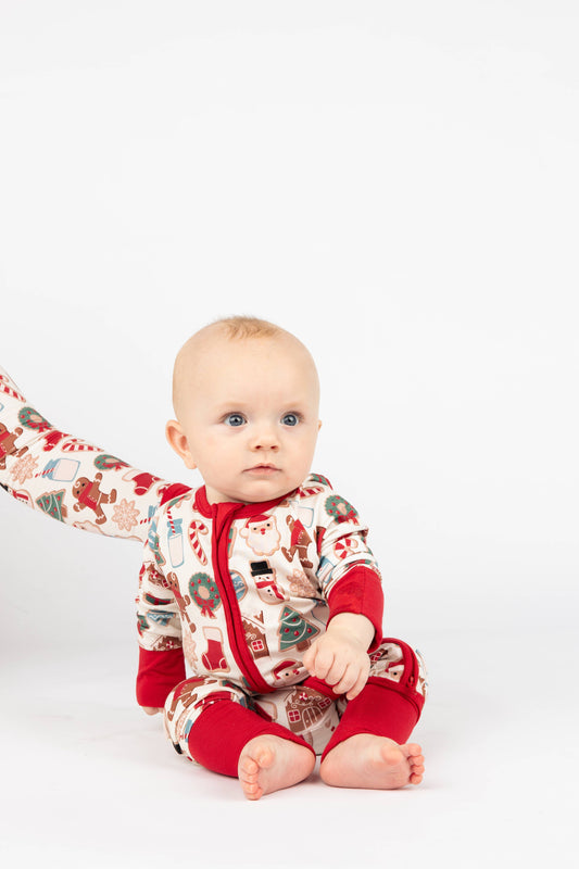 Milk and Cookies Christmas Baby Pajamas