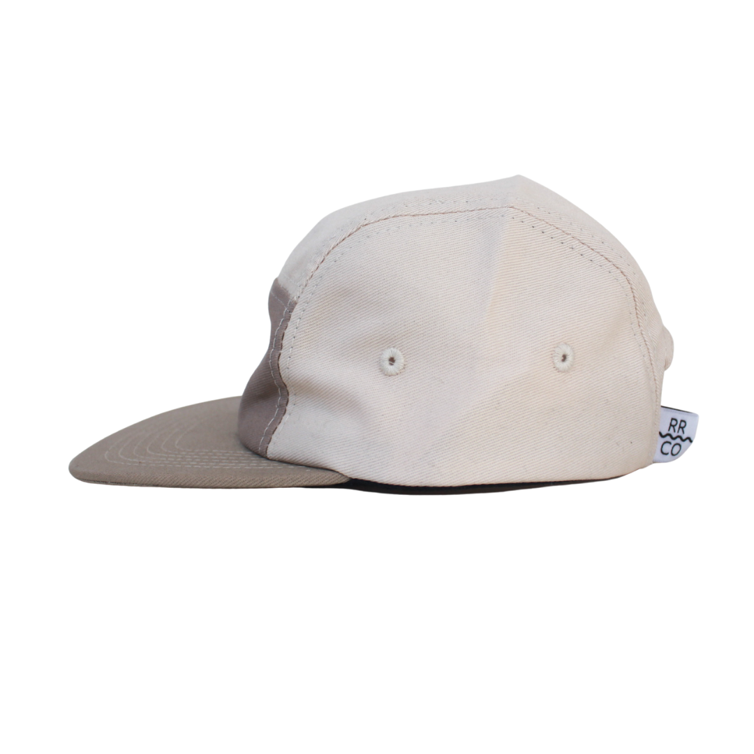 Cotton Five-Panel Hat in Sand