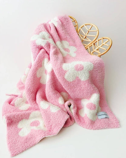 Daisy Baby Blanket-Pink