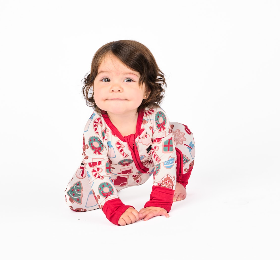 Milk and Cookies Christmas Baby Pajamas