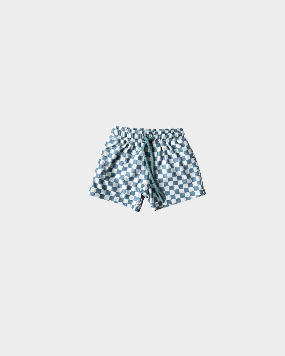 Boy's Swim Shorts- Blue Green Checkered