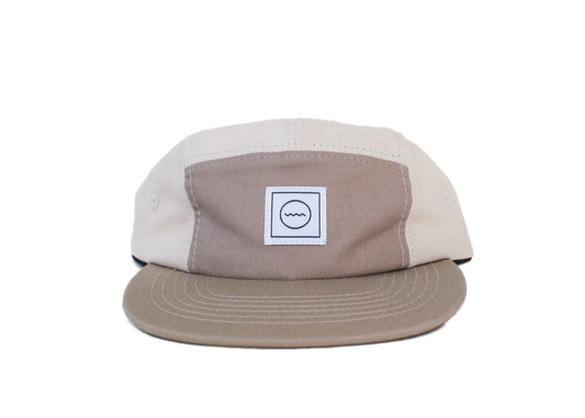 Cotton Five-Panel Hat in Sand